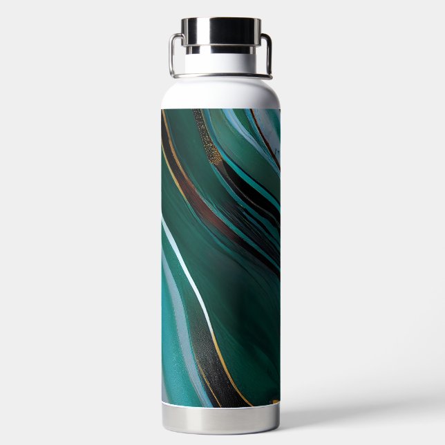 Modern Marble Water Bottle (Back)