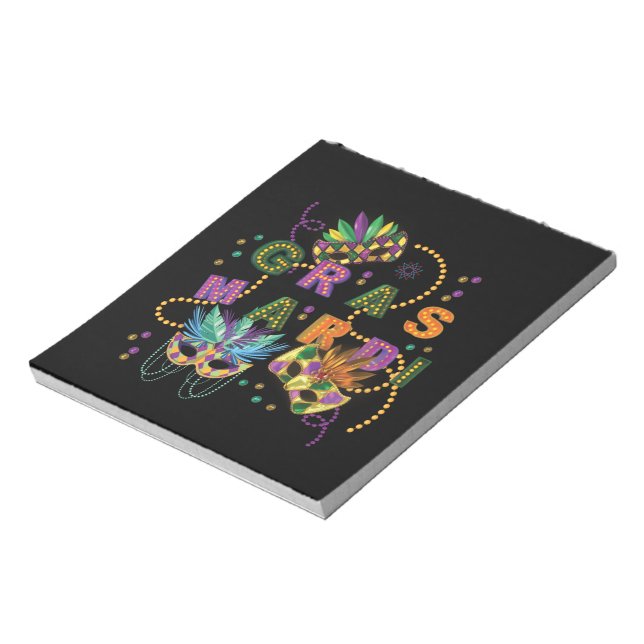 Modern Mardi Gras Notepad (Rotated)