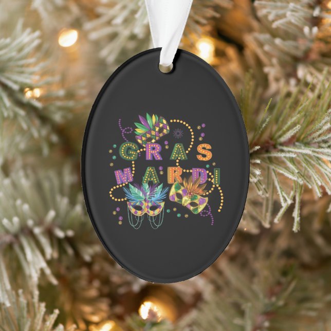 Modern Mardi Gras Ornament (Tree)