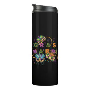 Modern Mardi Gras Thermal Tumbler