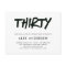 Modern Marker | Black and White Thirtieth Birthday