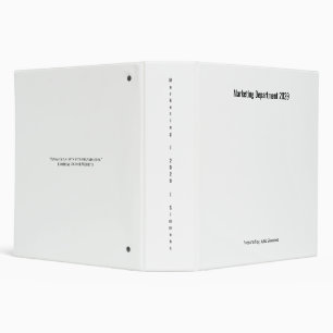 Modern Marketing Department 3 Ring Binder