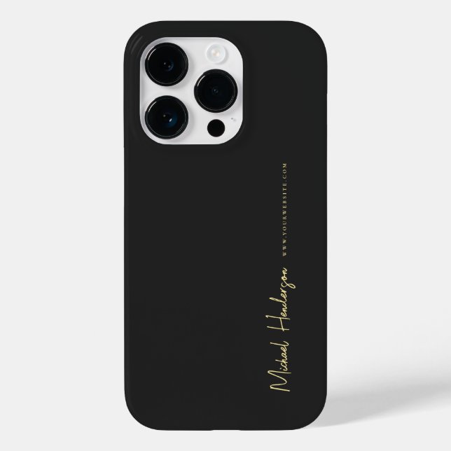 Modern Marketing Professional Black Gold Case-Mate iPhone Case (Back)