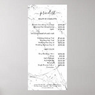 Modern Marmor Style Pricelist Poster