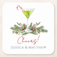 Modern Martini and Mistletoe Candy Cane Cocktail