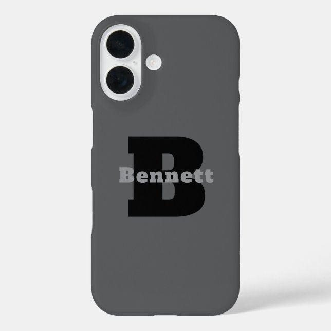 Modern Masculine Custom Name Logo iphone case (Back)