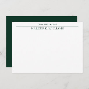 Modern Masculine Green and White Card