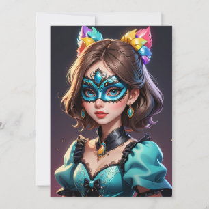 modern masquerade sweet 16 invitations