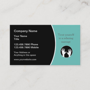 Modern Massage Therapy Theme Business Card