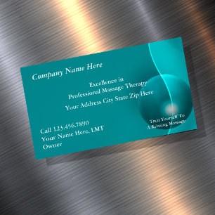 Modern Massage Unique Design Magnetic Business Card