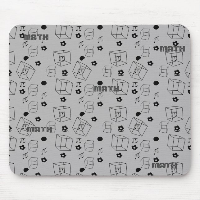 Modern Math Black And White Pattern  Mouse Pad (Front)