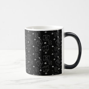 Modern Math Black Science Student Pattern Magic Mug