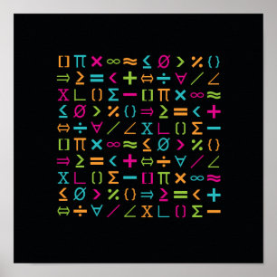Modern Math Signs & Symbols Pattern