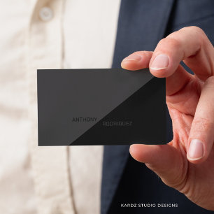 Modern Matte Black Business Card