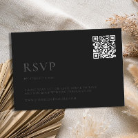 Modern Matte Black Minimal Wedding