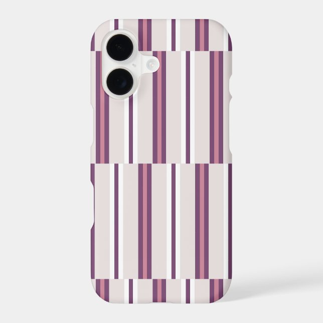 Modern Mauve and Plum Stripe (Back)