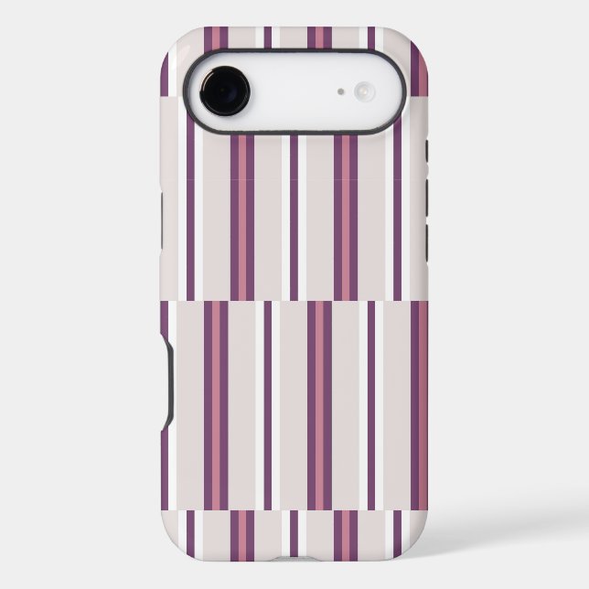 Modern Mauve and Plum Stripe (Back)