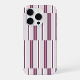 Modern Mauve and Plum Stripe iPhone 16 Pro Case