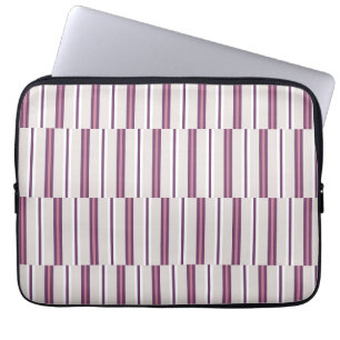 Modern Mauve and Plum Stripe Laptop Sleeve