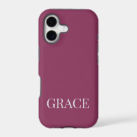 Modern Mauve Berry Personalized Name Custom