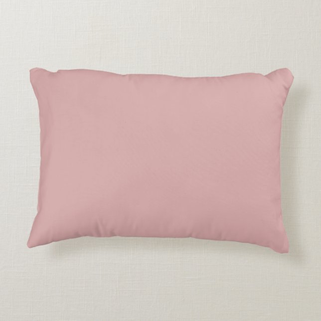 Modern mauve pink Plain Solid Colour Accent Pillow (Back)