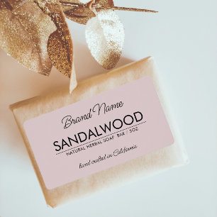 Modern mauve simple cosmetics soap label