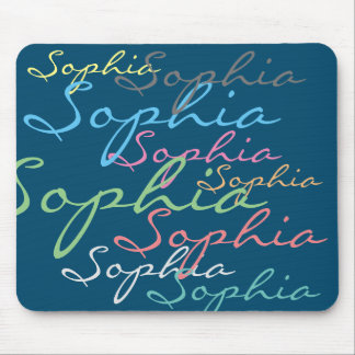 Modern Maximalist Custom Name Unique Typography Mouse Pad
