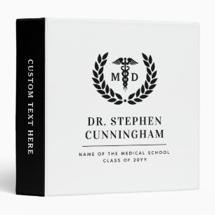 Modern MD Doctor of Medicine Med School Graduation Binder