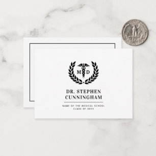 Modern MD Doctor of Medicine Med School Graduation Card