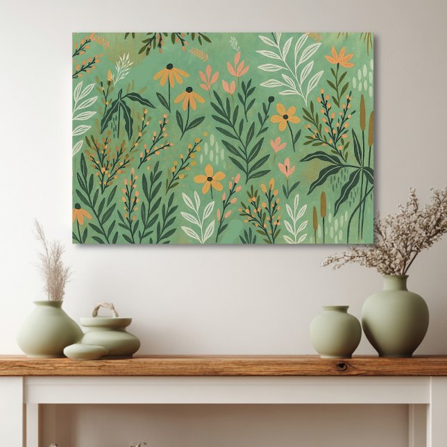 Modern Meadow Floral Canvas Art (Creator Uploaded)