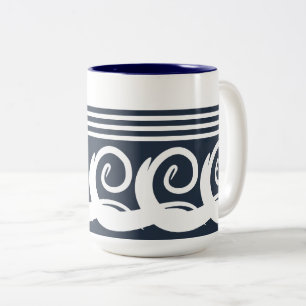 Modern Meander Two-Tone Coffee Mug