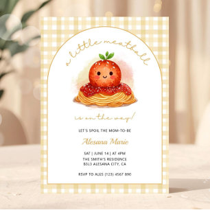 Modern Meatball Italian Baby Shower Invitation 