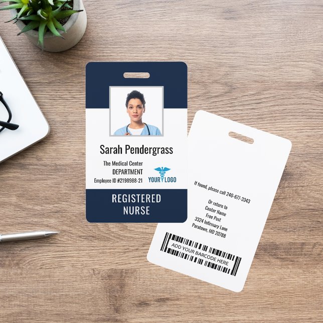 Modern Medical Centre Nurse Photo ID Badge (Modern Medical Center Nurse Photo ID Badge)