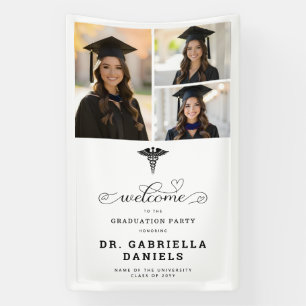 Modern Medical School Doctor Graduation Photo Banner