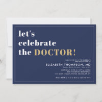 Modern Medical School Grad Doctor Graduation Party