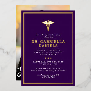 Modern Medical School Graduate Photo Graduation