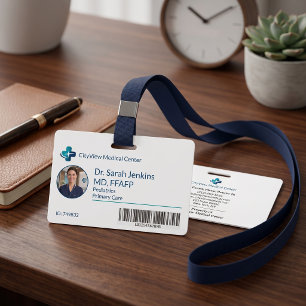 Modern Medical Staff Photo Healthcare Employee Badge