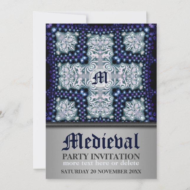 Modern Medieval Theme Party Invitation (Front)