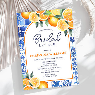 Modern Mediterranean Bridal Brunch Invitation