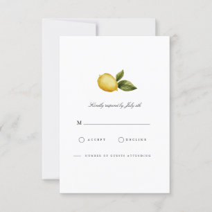 Modern Mediterranean Lemon RSVP Card
