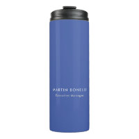 Modern Medium Blue Plain Minimalist Add Name