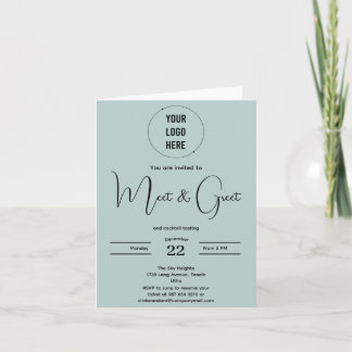 Modern meet and greet business minimalist  invitat invitation