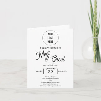 Modern meet and greet business minimalist  invitation