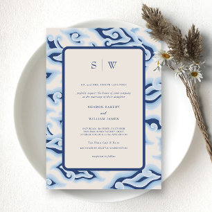 Modern Meets Tradition: Vintage Batik Wedding Invitation
