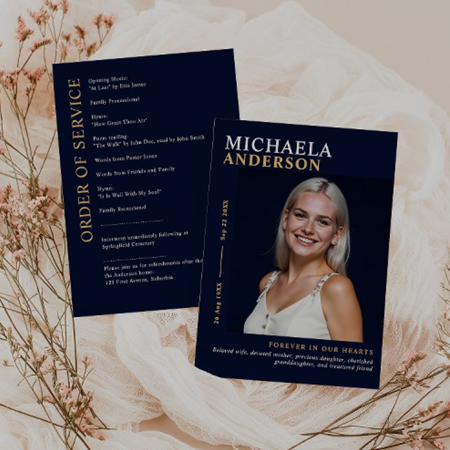 Modern Memorial / Funeral / Celebration of Life Program (Creator Uploaded)