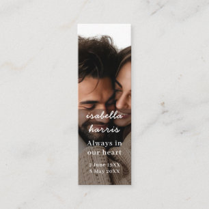 Modern Memorial Funeral Poem Design Mini Business Card