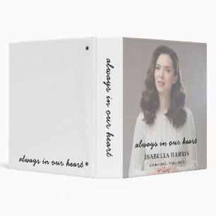Modern Memorial Remembrance Keepsake Design Binder