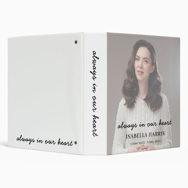 Modern Memorial Remembrance Keepsake Design Binder (Background)