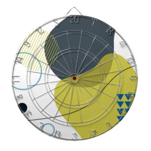 Modern, Memphis, cool, unique, trendy illustration Dartboard