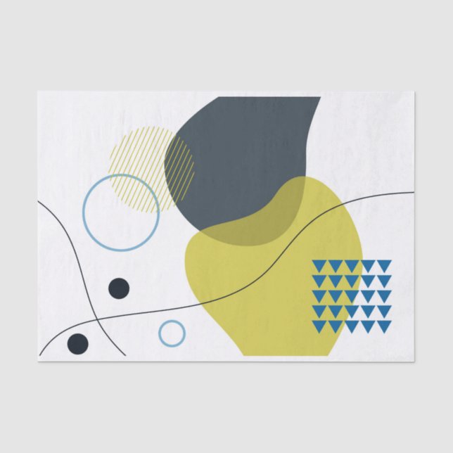Modern, Memphis, cool, unique, trendy illustration Tissue Paper (Front)